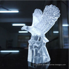 Crystal Animal Eagle Statue Decoración de oficina Crystal Figurine Craft